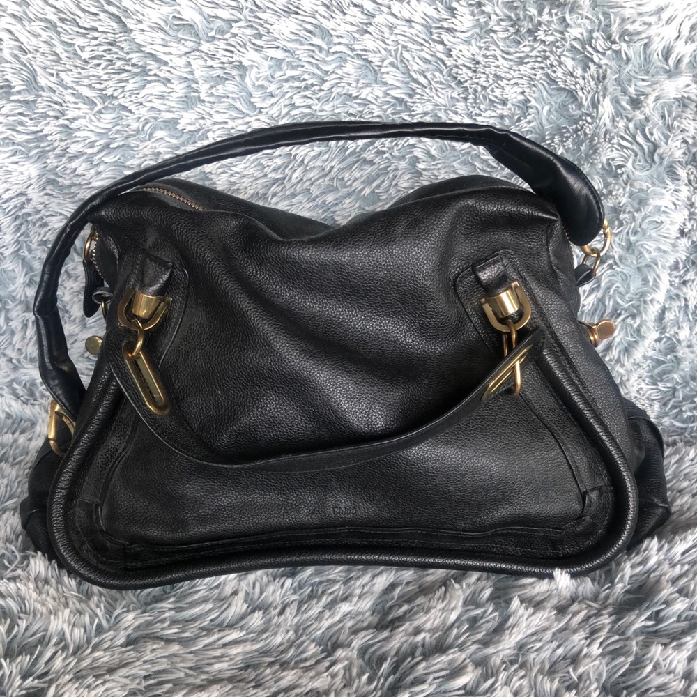 Chloé
Paraty Medium Rock Black Pebbled Leather